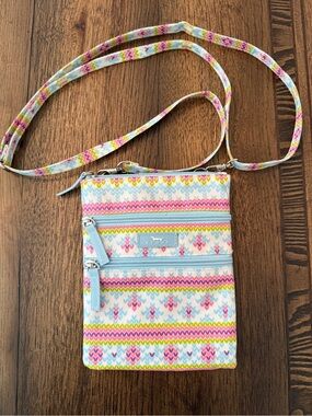 Scout Bags Sally Go Lightly Gosh Yarn It Patterned Crossbody Bag Shoulder EUC